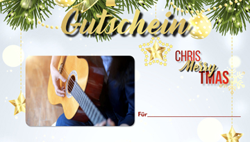 Gutschein Gitarrenunterricht als Geschenkidee